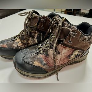 (EUC) Brahma Men's Brown/Green Camo Hunter Hiker High Top Boots - Size 6